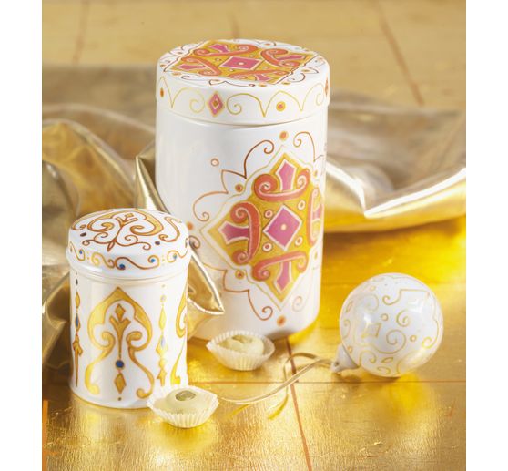 KREUL Glass & Porcelain Pen "Metallic", set of 5