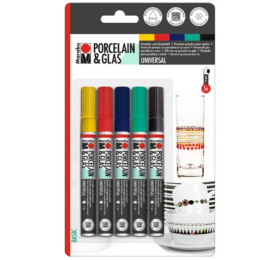 Marabu "Porcelain & Glas Painter", 5er-Set