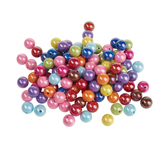 VBS Acrylic beads "Colorful opaque", Ø 15 mm, 250 g