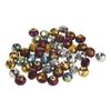Glass cut beads, 8 mm, 45 pieces Metallic