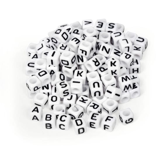 Buchstabenperlen "Schwarz"