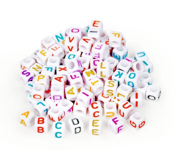 Buchstabenperlen "Bunt"