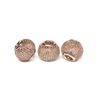 Net bead, large hole bead, approx. 12 x 10 mm Rose/Gold