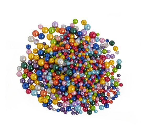 Glaswachsperlen-Mix "Bunt", 150 g