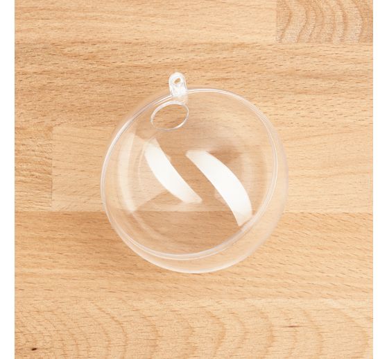 Acrylic ball with hole, &Oslash; 8 cm