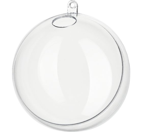 Acrylic ball with hole, &Oslash; 8 cm