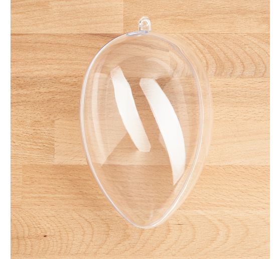 Acrylic egg with hole, 16 cm