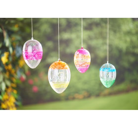 VBS Acrylic egg with hole "Assorted", set of 6