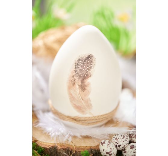 Acrylic egg with hole, 8 cm