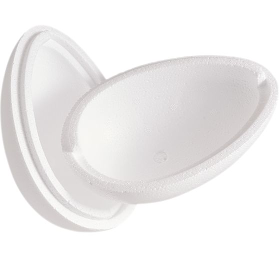 Styrofoam egg, 15,5 x 11 cm, 2 parts