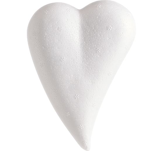 Styrofoam heart, drop shape