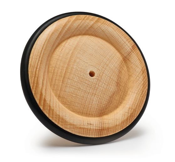 Holzrad mit Gummireifen, Ø ca. 85 mm