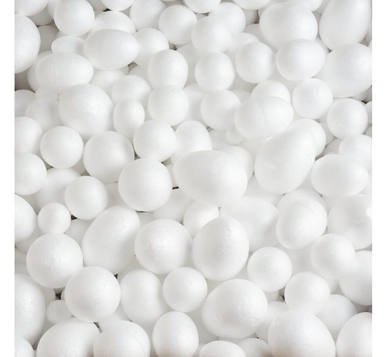 Styrofoam eggs & balls set, 550 pcs