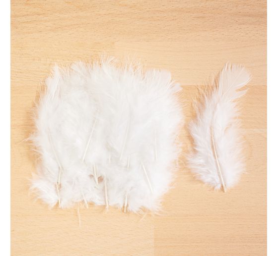 Marabou feathers, about 15 pieces