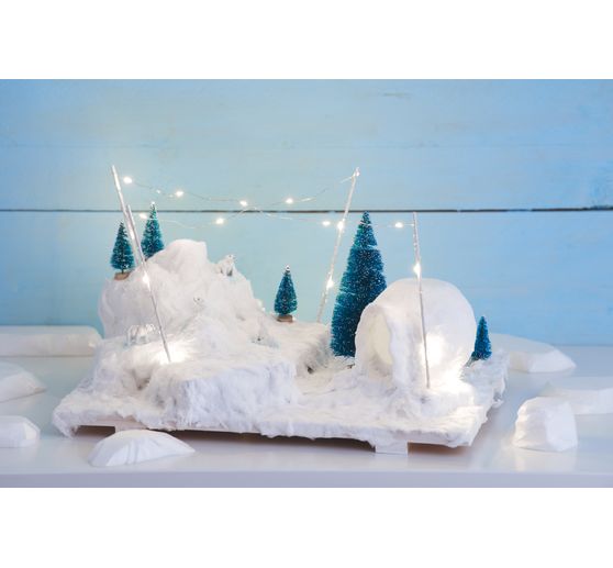 VBS Miniature fir tree, set of 16, snowed