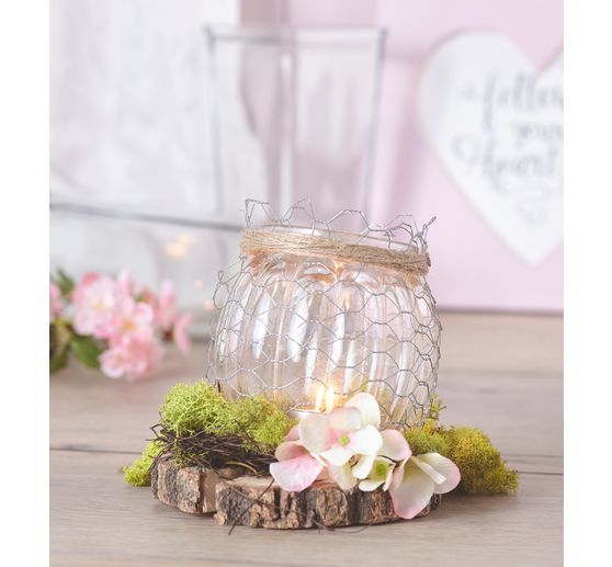 Glass vase with grooves