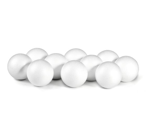 VBS Polystyrene ball, Ø 5 cm, 10 pieces