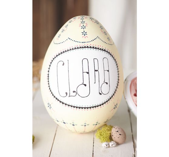 Styrofoam egg, 2 parts, 21 cm