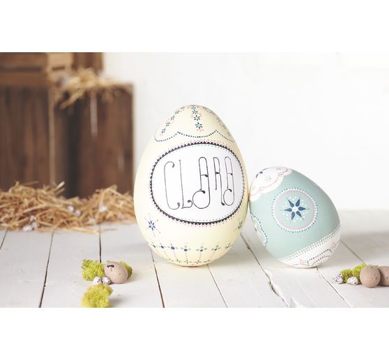 Styrofoam egg, 2 parts, 21 cm