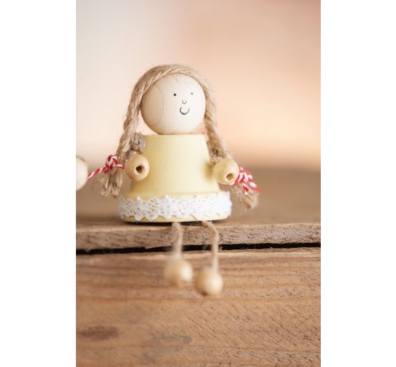 Wooden feet with hole, 4 pieces