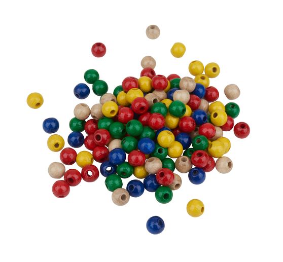 Wooden beads, Ø 6mm, approx. 125 pieces