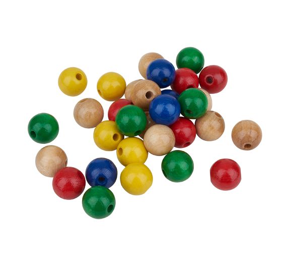 Holzperlen, Ø 12 mm, 30 Stück