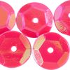 Pailletten gewölbt, Irisierend Pink