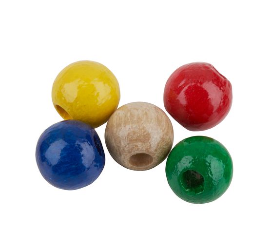 Wooden beads, Ø 6mm, approx. 125 pieces