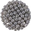 Glass wax beads, Ø 4 mm, 100 pieces Dark grey