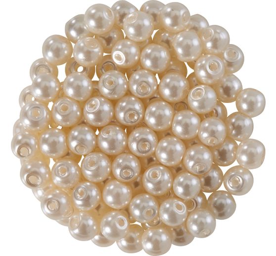 Glaswachsperlen, Ø 4 mm, 100 Stück