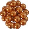 Glass wax beads, Ø 8mm, 25pcs, golden yellow (light orange)