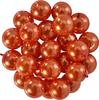 Glass wax beads, Ø 8mm, 25pcs, golden yellow (light orange)