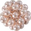 Glass wax beads, Ø 8mm, 25pcs, golden yellow (light orange)