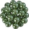 Glass wax beads, Ø 8mm, 25pcs, golden yellow (light orange)