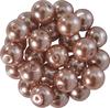 Glass wax beads, Ø 8mm, 25pcs, golden yellow (light orange)