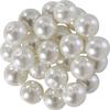 Glass wax beads, Ø 8mm, 25pcs, golden yellow (light orange)