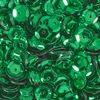 Sequins domed, metallic Green-Metallic