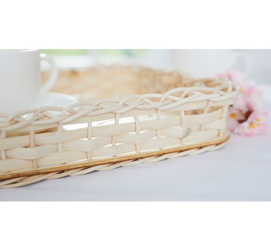 VBS Rattan basket base "Rectangle", 4 mm, 24 x 34 cm