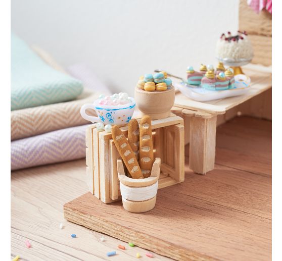 VBS Miniature Wooden Fruit Staircase, 2 pieces