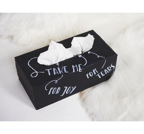 VBS Cosmetic tissue box "Rectangular", with oval opening