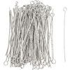 Chain pins, with one eyelet, 100pcs., 45mm Silver-Plated