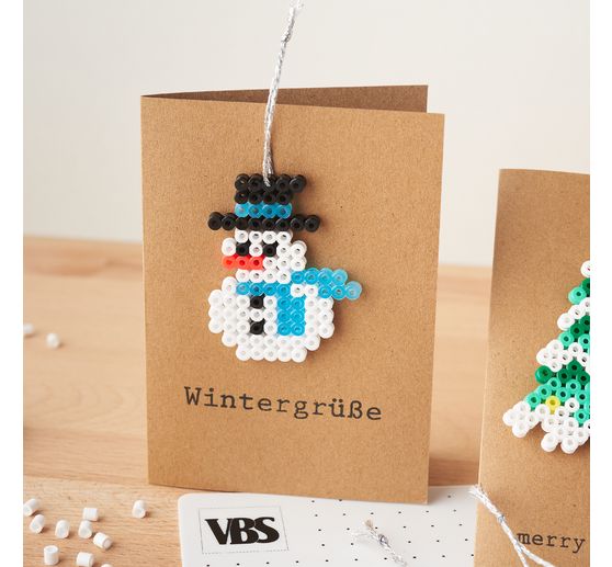 VBS Double cards with envelopes "Kraft paper", 50 pieces
