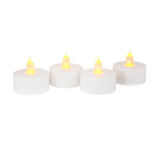 VBS LED tea lights, 4 pcs., with timer