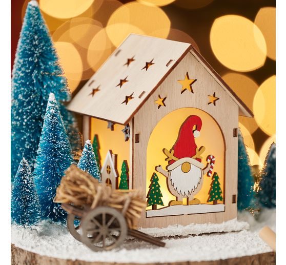 VBS Wooden building kit "Gnome house", incl. LEDs
