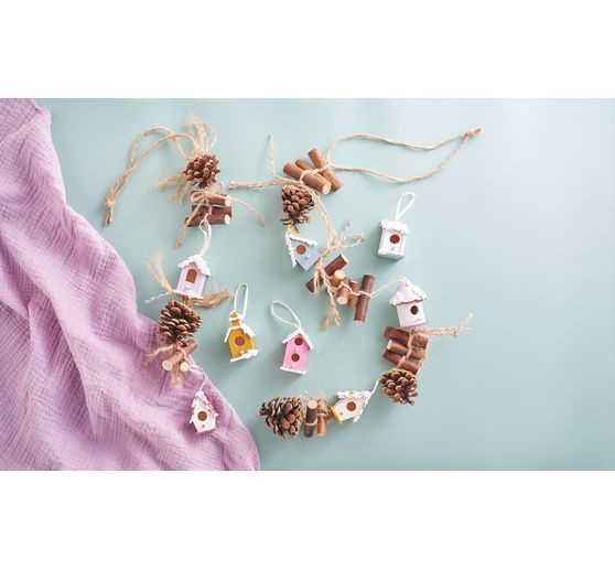 VBS Decorative birdhouses "Minis", set of 8