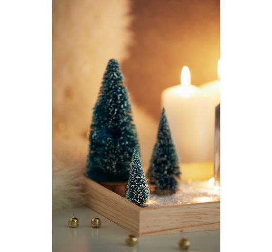 VBS Miniature fir tree, set of 16, snowed