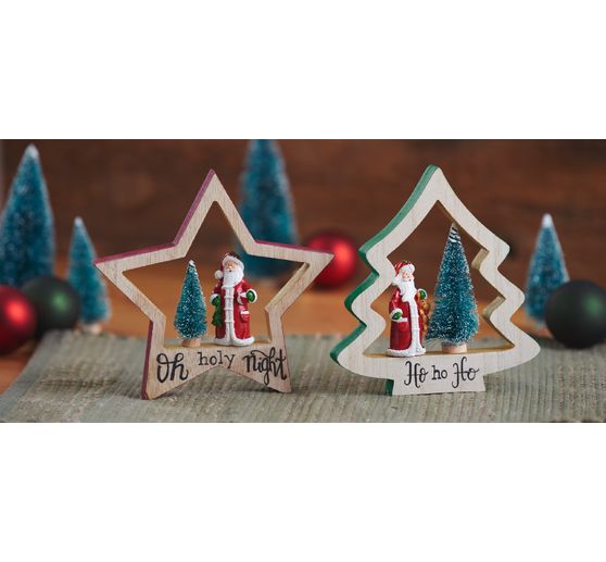 VBS Miniature fir tree, set of 16, snowed