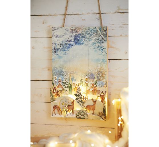 Motif straw silk "Snowtime"
