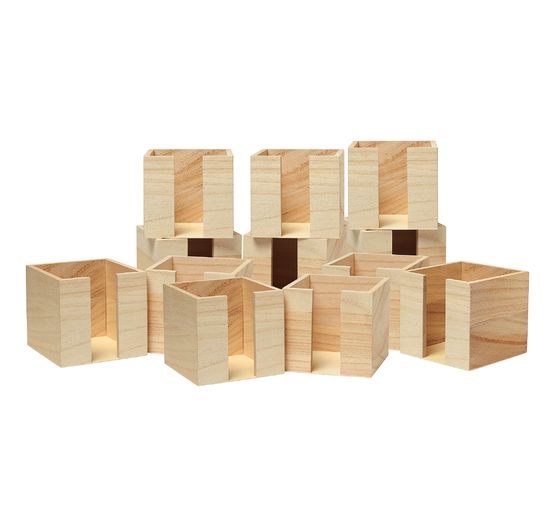 12 Zettelboxen, ca. 10,5x10,5x10cm, VBS Großhandelspackung