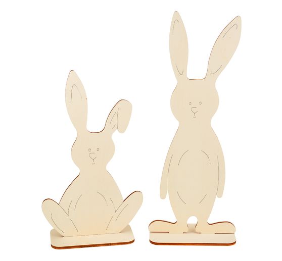 VBS Stehfiguren Hasen "Bunny und Funny", 2-er Set